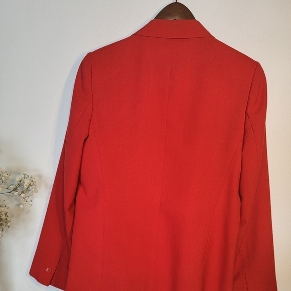VINTAGE red blazer. Large pockets. Button-up. Unisex. - Picture 6 of 6